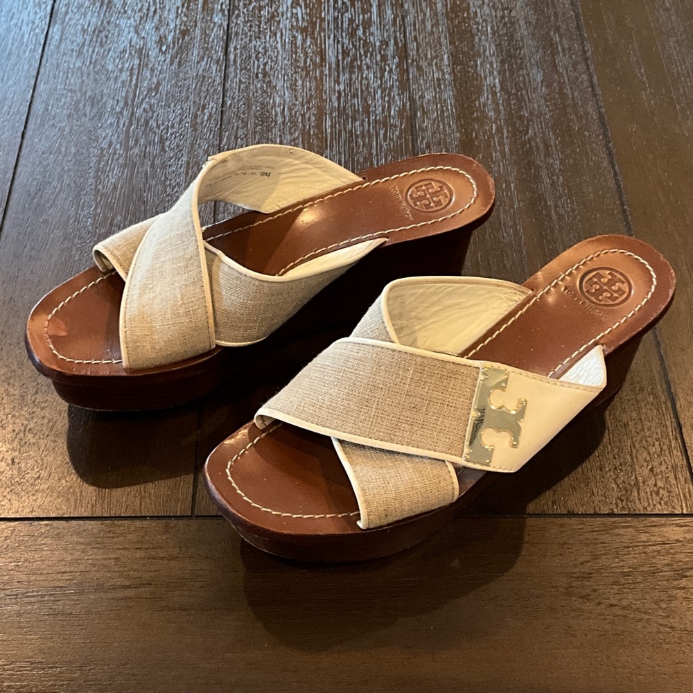 Tory Burch Women's Tan and Brown Platform Sandals